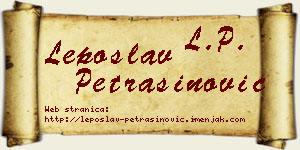 Leposlav Petrašinović vizit kartica